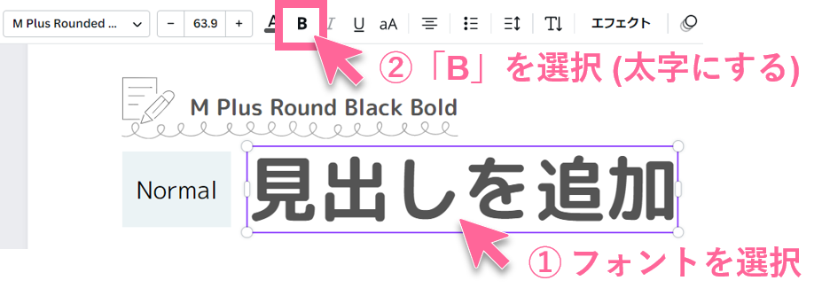 Canva　太字機能の使い方